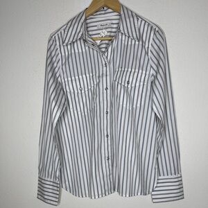 Madewell NWT western cowgirl snap down shirt size 10